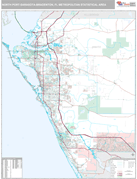 North Port-Sarasota-Bradenton Metro Area Digital Map Premium Style